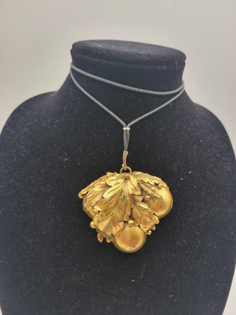 Joseff of Hollywood "Carole Lombard" Fruit and Foliage Brooch Necklace